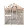 Windowed Flowering Triangular PC Sheet Aluminum Garden Greenhouse