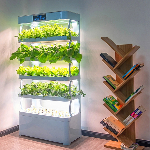 vertical cultivation growing herbs indoors hydroponic system agriculture tower planter for lettuce