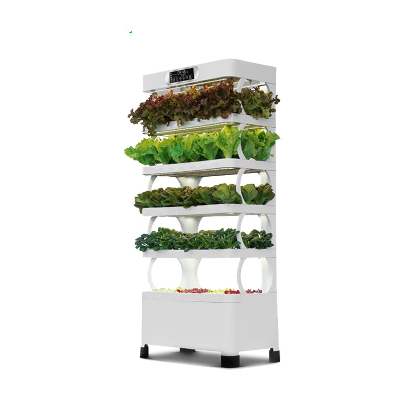 Space-efficient Smart Indoor Vertical hydroponics with led 