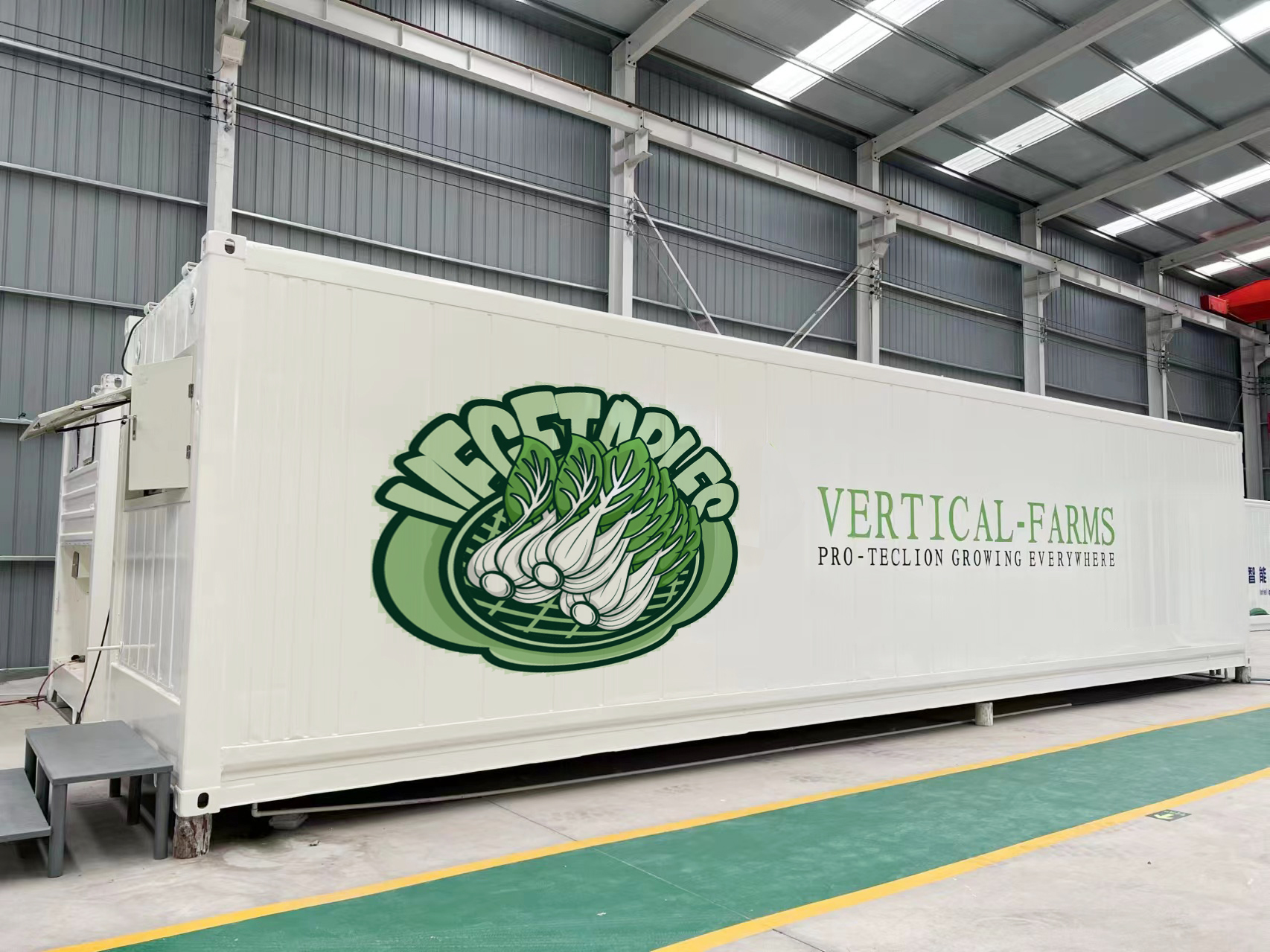 Agricultural Turnkey Project Container Farm Greenhouse with Hydroponic Growing System for Microgreen and Herb